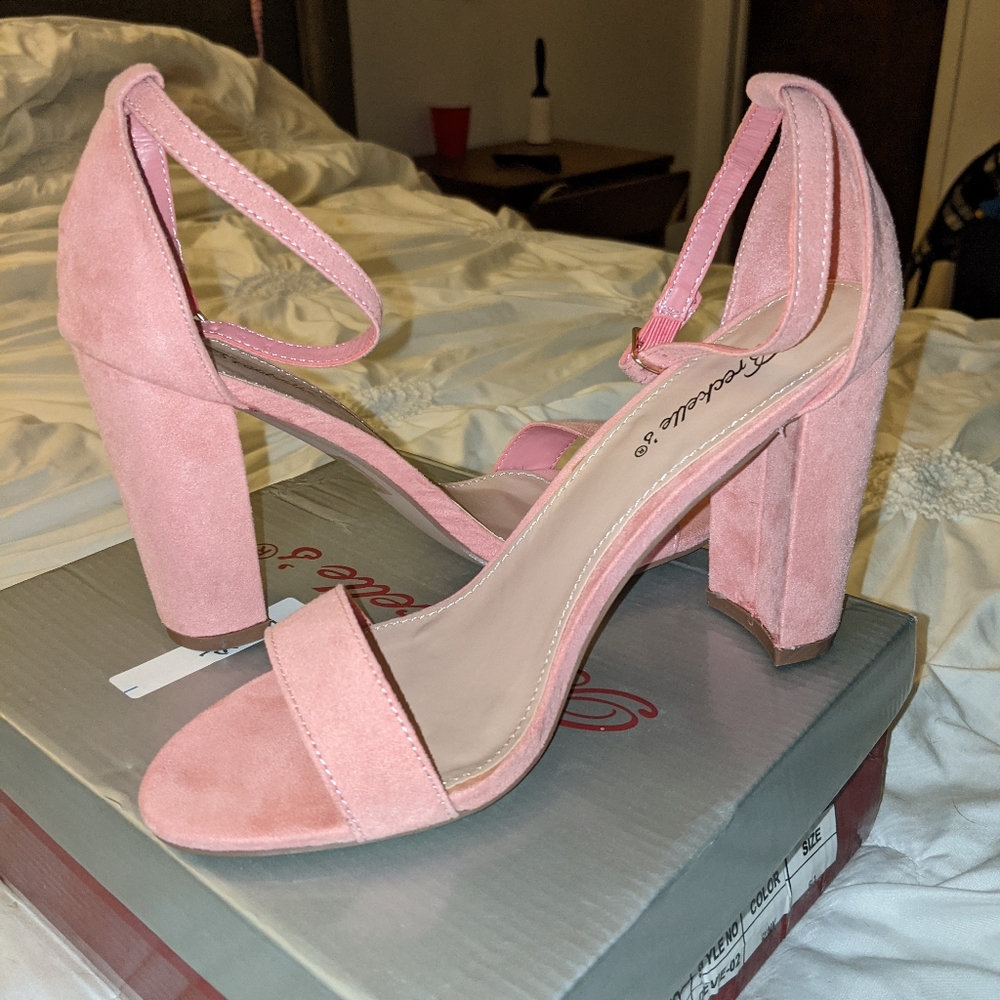 Pink Suede High Heel